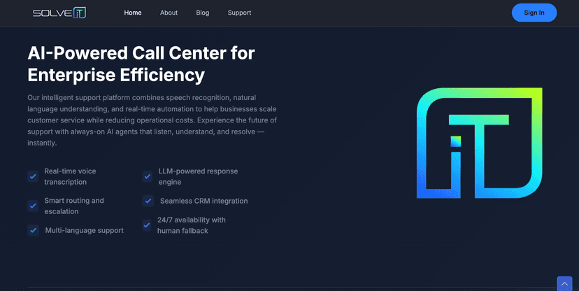 SolveIT AI Powered Call Center screenshot 2