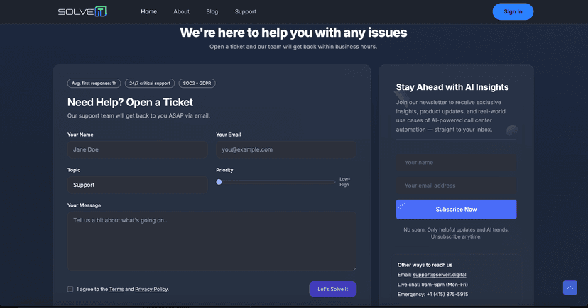 SolveIT AI Powered Call Center screenshot 3