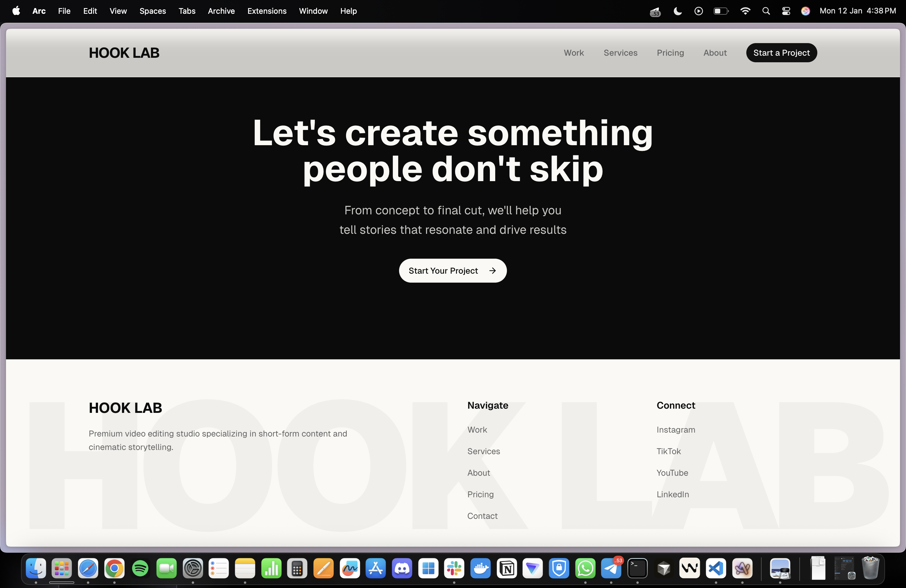 Hook Lab — Agency Site