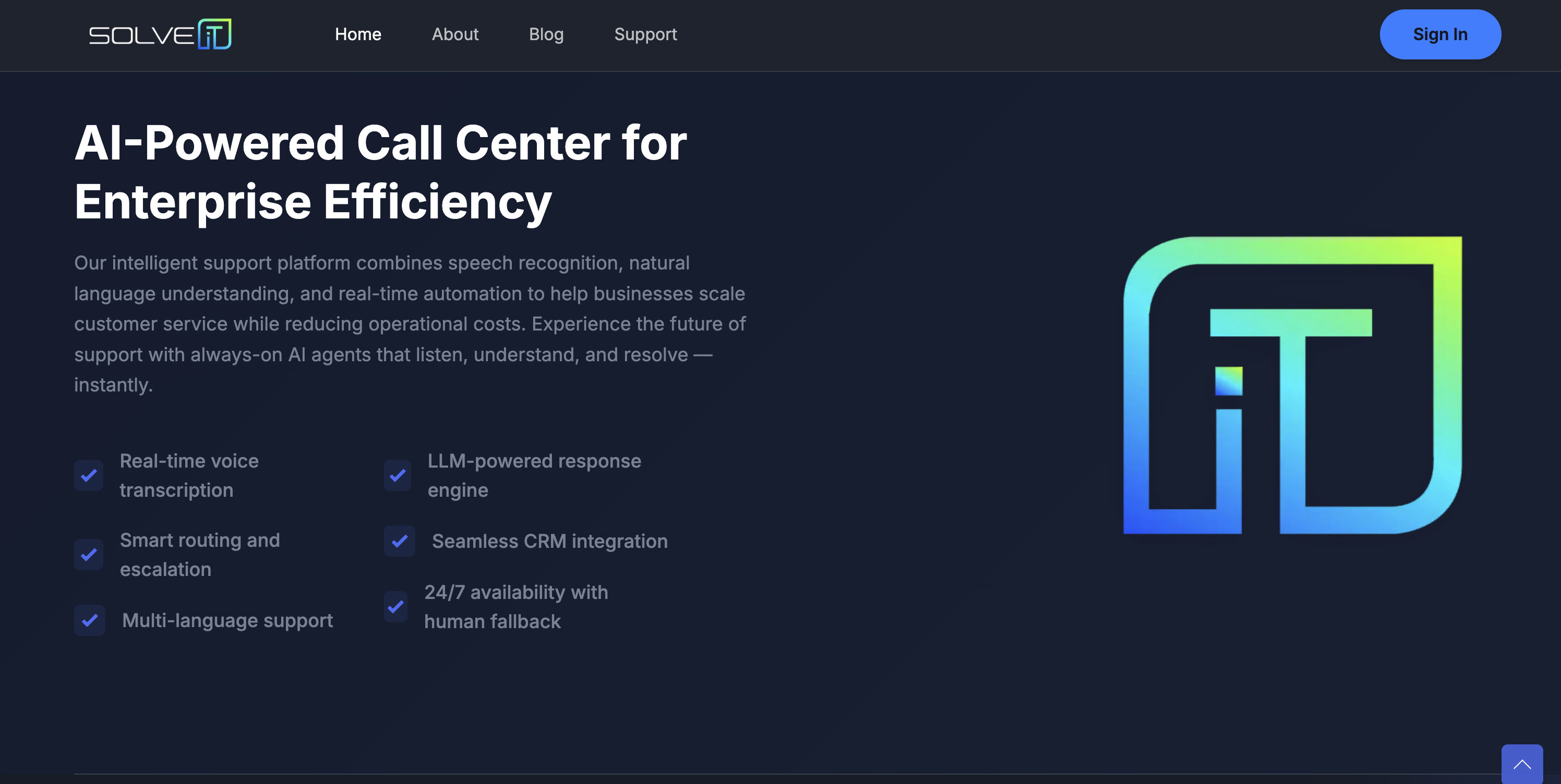 SolveIT — AI Call Center