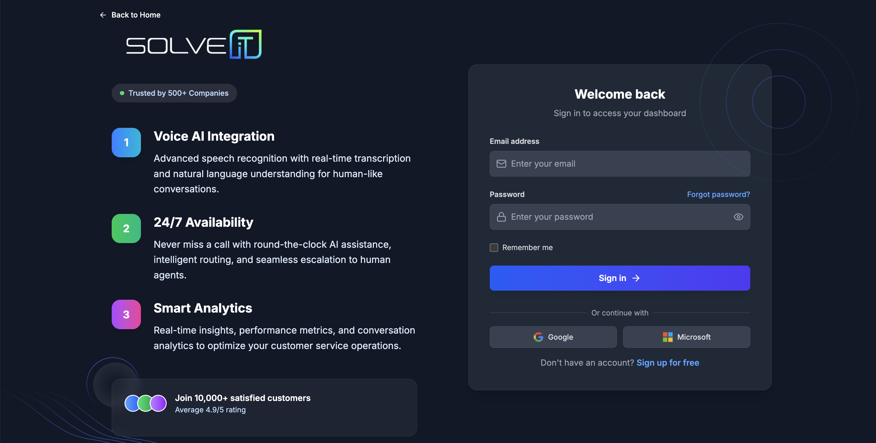 SolveIT — AI Call Center